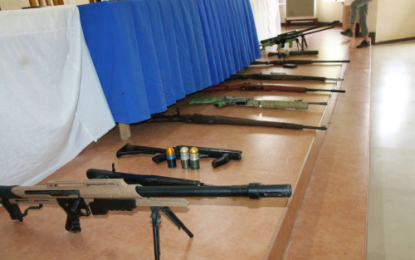 <p><strong>SURRENDERED GUNS.</strong> The loose firearms collected by the local government officials of Lambayong, Sultan Kudarat that were turned over Tuesday (Dec. 3, 2019) to the military as part of the government’s campaign against loose guns. <em>(Photo courtesy of 2nd MIB)</em></p>