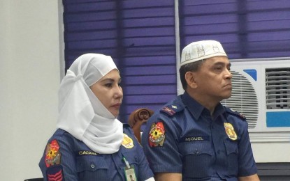 <p><strong>SECURING MUSLIM ATHLETES.</strong> The NCRPO on Tuesday (Dec. 3, 2019) says it will deploy Muslim police officers to secure Muslim athletes participating in the 30th Southeast Asian (SEA) Games). A pair of Muslim police officers will be deployed to secure the venues of the sporting event and billeting areas. <em>(PNA photo by Lloyd Caliwan)</em></p>