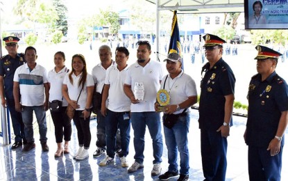 <p><strong>RECOGNITION.</strong> The Police Regional Office in Caraga Region honors top-performing police units in the region during the awarding ceremony at the PRO-13 headquarters in Butuan City on Monday. (<em>Photo courtesy of PRO-13 Information Office)</em></p>