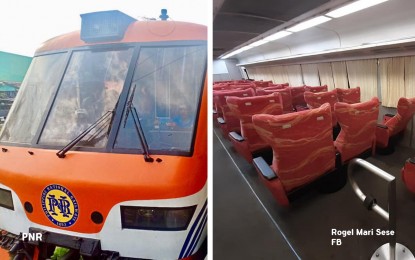 <p><strong>NEW PNR TRAIN.</strong> The Philippine National Railways extended its rail services to Los Baños, Laguna over the weekend with the addition of new stations and a train set from Japan. Passengers can enjoy reclining and rotating seats, stowable tables, leg rests, and a comfort room inside the train. The train set can accommodate 81 passengers. <em>(Photo courtesy of Rogel Mari Sese)</em></p>