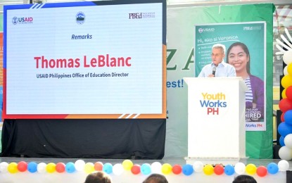 <p><strong>YOUTHWORKS.</strong> The Philippine Business for Education and the United States Agency for International Development (USAID) rolls out the innovative workforce development project dubbed YouthWorks PH in General Santos City on Tuesday (Dec. 3, 2019). Thomas LeBlanc (in photo), director of USAID Philippines Office of Education, says the move is part of their efforts to help more youths in the country get valuable life skills and work readiness training to make them better prepared for the workforce. <em>(Photo courtesy of GenSan City PIO)</em></p>