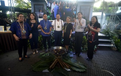 <p><strong>PANAY CUISINE.</strong> Department of Tourism (DOT) and local government unit officials kick off the "Kain Na!” culinary and travel festival on Friday (Dec. 6, 2019). Lawyer Edwin Enrile, DOT’s undersecretary, stressed the potential of Panay on-farm and culinary tourism as it has fresh ingredients direct from farms. (<em>Photo courtesy of Iloilo City Mayor's Office</em>) </p>