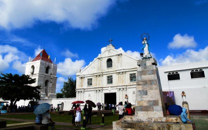 <p><strong>REDEDICATED.</strong> The newly-restored Roman Catholic church in Guiuan, Eastern Samar. The century-old church in this town destroyed by super typhoon Yolanda in 2013 was rededicated on Sunday through a mass led by Papal Nuncio to the Philippines Archbishop Gabriele Giordano Caccia.<em> (PNA photo by Roel Amazona)</em></p>