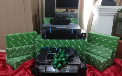 <p><strong>IT EQUIPMENT.</strong> The set of Information Technology equipment donated by the MORE Power firm to the Iloilo City government on Friday (Dec. 13, 2019). The donation will be used by the City Engineer's Office and the Office of the Building Official in processing certificates of Final Electrical Inspection and permits for Temporary Service Connection. <em>(PNA photo by Perla G. Lena)</em></p>
