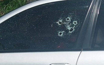 <p><strong>GUNNED DOWN</strong>. The window of the vehicle driven by Bacolod City businessman Roberto Tan is shown with bullet holes after he was shot dead by a motorcycle-riding assailant on Sunday morning (Dec. 15, 2019). Tan was the brother of Ricardo Tan, a former number one city councilor, who survived an ambush a year ago. <em>(Photo courtesy of Bacolod City Police Office)</em></p>