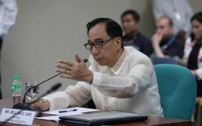 <p><strong>SMUGGLING CONDEMNED.</strong> Department of Agriculture (DA) Secretary William Dar, shown in the file photo, condemns the smuggling of agricultural products and their smugglers in the country in a statement on Monday (March 28, 2022). This is after another DA official, Assistant Secretary Federico Laciste Jr., confirmed that there are "high-profile" personalities involved in the proliferation of smuggled agricultural products in the country. <em>(File photo courtesy of the DA)</em></p>