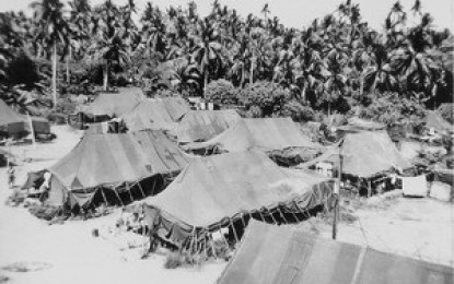 <p><strong>REFUGEE CAMP.</strong> The tent camp of 'White Russian' refugees in Tubabao Island, Guiuan, Eastern Samar in this 1950 photo. A local author will pursue further research on the accounts of 'White Russians' who took shelter on the Island 70 years ago. <em>(Photo from Russian Orthodox Church Philippine Mission website)</em></p>
<p> </p>