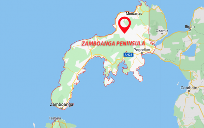 <p>Google map of the Zamboanga Peninsula.</p>