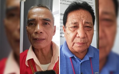 <p><strong>SUPPORT FROM IPS.</strong> Vergelio Santiago Sr. (left) and David Amador, both Indigenous Peoples Mandatory Representatives for Tapaz, Capiz, and Janiuay, Iloilo respectively, on Wednesday (Dec. 18, 2019) express their support for the administration's thrust to end the local communist armed conflict. Santiago and Amador participated in the three-day regional action planning workshop facilitated by the National Commission on Indigenous Peoples in support of Executive Order 70. <em>(PNA Photo by Gail Momblan)</em></p>
<p> </p>
