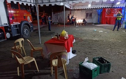 <p><strong>CRIME SCENE.</strong> The scene of the crime at the grounds of Bureau of Fire Protection Fire Station on San Juan Street, Bacolod City, where two firefighters stabbed each other, leaving one of them dead. The incident took place around 2 a.m. on Monday (Dec. 23, 2019) after the station held a Christmas party. <em>(Photo courtesy of Bacolod City Police Office)</em></p>