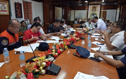 <p><strong>STATE OF CALAMITY.</strong> Members of the Provincial Disaster Risk Reduction and Management Council (PDRRMC) of Antique hold an emergency meeting on Monday (Dec. 30, 2019). The PDRRMC recommended that the province be declared under a state of calamity because of the devastation caused by Typhoon Ursula in four municipalities on Christmas Day. <em>(Photo courtesy of Antique PIO)</em></p>