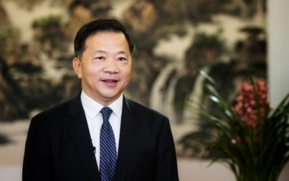 <p>President of China Media Group, Shen Haixiong, delivers a New Year message to overseas audiences via China Radio International and online on Jan. 1, 2020. <em>(Photo courtesy of China Plus/China Media Group)</em></p>