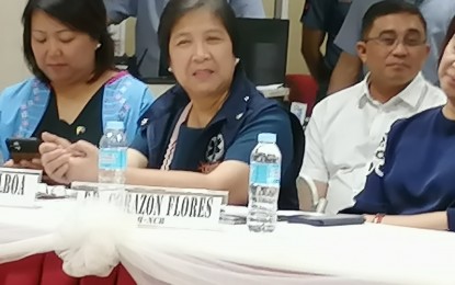 <p><strong>MEDICAL POSTS ALL SET</strong>. Department of Health’s Health Emergency Management Bureau Director, Dr. Gloria Balboa answers questions during a press conference at the Pope Benedict Building in Quiapo Church in Manila on Monday (Jan. 6, 2019). She said around 20 medical teams will be deployed along the route during the 2020 Traslacion procession on January 9. <em>(PNA photo by Lade Kabagani)</em></p>