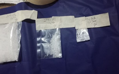 <p><strong>SEIZED SHABU</strong>. Some 30 grams of suspected shabu were seized by police and Philippine Drug Enforcement Agency operatives during a buy-bust operation Monday night (Jan. 6, 2020) in Dumaguete City. The "shabu" with an estimated value of PHP204,000, was confiscated from a job order employee of the Negros Oriental provincial government. <em>(Photo by Juancho Gallarde)</em></p>