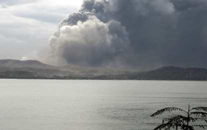 <p>Taal Volcano's eruption on January 12. <em>(File photo)</em></p>