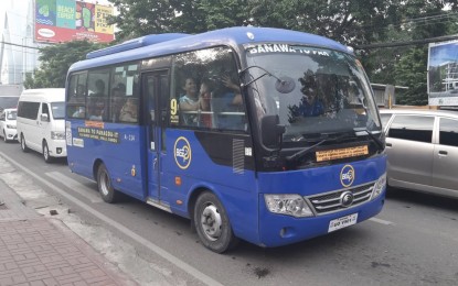 <p><strong>NEW MODERN PUV ROUTES.</strong> A modern public utility vehicle (PUV) plying the Banawa-I.T. Park route passes along the busy street of Gen. Maxilom Avenue in the uptown area of Cebu City. The Land Transportation Franchising and Regulatory Board released Memorandum Circular 2020-001 on Jan. 7, 2020, mandating the issuance of one new route each for Cebu City and Valencia, Negros Oriental under the Department of Transportation's (DOTr) PUV Modernization Program. <em>(PNA file photo)</em></p>