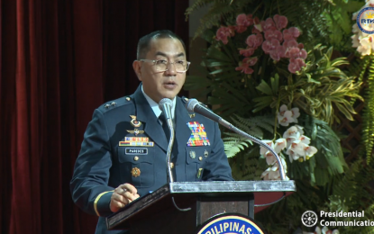 <p>Newly-appointed Philippine Air Force (PAF) commander Maj. Gen. Allen Paredes <em>(Screenshot) </em></p>