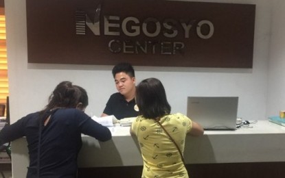 <p><strong>BUSINESS CENTER.</strong> Clients process their business name registration at the Department of Trade and Industry’s Go Negosyo Center in Bacolod City. The facility is one of the 23 centers in Negros Occidental. <em>(Photo courtesy of Gabb Advincula)</em></p>