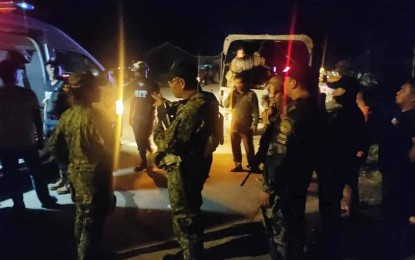 <p><strong>TIGHT SECURITY.</strong> Personnel of the Army's 30th Infantry Battalion conduct security measures along a national highway in Claver town, Surigao del Norte after the communist New People’s Army staged a landmine attack near a civilian-populated area. A soldier who was hurt in the attack is already out of danger. <em>(Photo grab from Facebook Page of Media Information and Communication Office, Surigao City)</em></p>