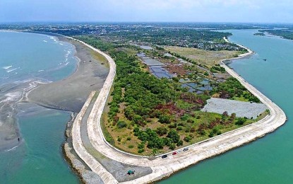 <p><strong>LIMAHONG CHANNEL TOURISM HUB.</strong> The aerial shot of Limahong Channel where the first phase of the Limahong Channel Tourism Center is being constructed. The national government has earmarked PHP50 million for the project. <em>(Photo courtesy of Carlo Rueda)</em></p>