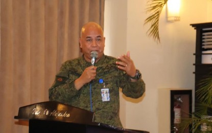<p><strong>CUT THE CASH FLOW.</strong> Brig. Gen. Ramil Bitong, assistant division commander of the Philippine Army’s 8th Infantry Division (8ID) based in Catbalogan City, Samar. The official on Tuesday (Jan. 21, 2020) reiterated its call to government agencies to help disrupt the flow of financial resources to the New People’s Army. <em>(Photo courtesy of Eastern Samar provincial government)</em></p>