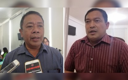 <p>Department of Education 11 spokesperson Jenielito Atillo (left) and Davao del Norte Gov. Edwin Jubahib (<em>PNA photo by Che Palicte</em>)</p>