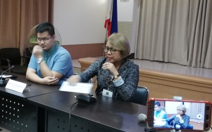 <p><strong>SILENT.</strong> Department of Health (DOH) 8 (Eastern Visayas) Director Minerva Molon (right) and Marc Steven Capungcol, head of DOH-8’s epidemiology and surveillance unit, answer questions from the media on the suspected case of novel coronavirus (2019-nCoV) in Tacloban City on Friday (Jan. 24, 2020). The officials neither confirmed nor denied social media posts on the confinement of a suspected 2019-nCoV patient at the Eastern Visayas Regional Medical Center. <em>(PNA photo by Sarwell Meniano)</em></p>
<p> </p>