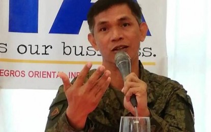 <p>Col. Noel T. Baluyan, commander of the 302nd Infantry Brigade of the Philippine Army, based in Tanjay City, Negros Oriental. <em>(Photo by Judy Flores Partlow)</em></p>