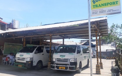 <p><strong>HIGHER FARE</strong>. A public utility van (PUV) terminal for the Tacloban-Borongan route. The Land Transportation Franchising and Regulatory Board clarified on Monday (Jan. 27, 2020) that the new PHP2 per kilometer rate for PUV is only a fare adjustment, which was supposed to be implemented in 2007. <em>(PNA photo by Gerico Sabalza)</em></p>