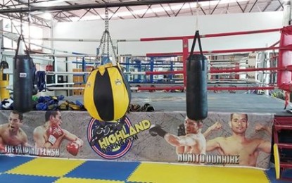 <p><strong>OPEN FOR BUSINESS.</strong> Brico Santig’s Highland Boxing Gym in Bangkok, Thailand was formally opened Wednesday (Jan. 29) to cater to his boxers and muay Thai players. The main gym is found at Km. 5, La Trinidad, Benguet, in the three-story Santig residence where his Highland Boxing Promotions has its office. <em>(Photo courtesy of Brico Santig)</em></p>