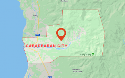 <p>Google map of Cabadbaran City.</p>