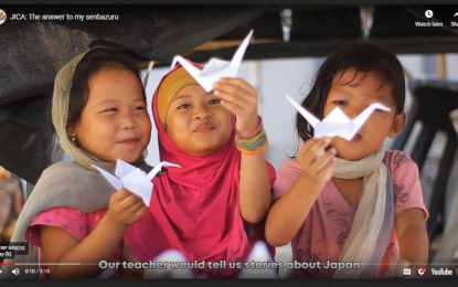 <p><strong>STORY OF HOPE.</strong> Students Shannefamel Almazan and Prince Loyd Besorio weaved a story on their experience from the 2017 Marawi conflict that earned them the winning piece for the Japan International Cooperation Agency's first video blog contest. They shared how the Japanese government’s support in the rehabilitation and reconstruction of Marawi as well as its surrounding areas brought hope to the people. <em>(Screencap from The answer to my senbazaru video)</em></p>