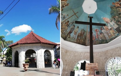 <p><strong>CEBU TOURIST SITE</strong>. The Magellan's Cross near the Basilica Menor del Santo Niño in Cebu City, is one of top tourist drawers in the locality. The cross was planted by Portuguese and Spanish explorers led by Ferdinand Magellan upon arriving in Cebu in March 1521. <em>(PNA photos by Loretta Allarey-Paje)</em></p>