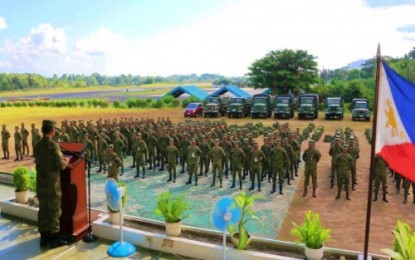 <p><strong>PHYSICALLY AND MENTALLY FIT</strong>. A total of 206 new Army privates, trained and honed to become mentally and physically fit, are deployed to various Army brigades and battalions within the area of operation of the 6th Infantry Division. The send-off ceremonies were held at Camp Siongco, Datu Odin Sinsuat, Maguindanao on Saturday (Feb. 1, 2020). <em>(Photo courtesy of 6ID)</em></p>