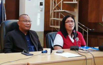 <p>Negros Oriental Capitol spokesperson Bimbo Miraflor and Dr. Liland Estacion, Assistant Provincial Health Officer. <em>(Photo by Judy Flores Partlow) </em></p>