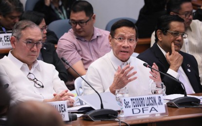 <p><strong>STILL TRUSTED</strong>. Health Secretary Francisco Duque III (center) attends a Senate inquiry on the government's actions against the novel coronavirus at the Senate on Tuesday (Feb. 4, 2020). Cabinet Secretary Karlo Nograles said President Rodrigo Duterte still trusts Duque despite senators scolding him for the apparent lack of command responsibility. <em>(PNA photo by Avito C. Dalan)</em></p>
<p> </p>