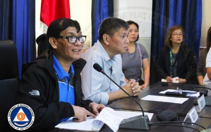 <p><strong>TASK FORCE</strong>. During a council meeting in Legazpi City on Tuesday (Feb. 4, 2020), Claudio Yucot (left), Regional Disaster Risk Reduction Management Council (RDRRMC)-Bicol chairman and Dr. Ernie Vera, Department of Health-Bicol regional director, discuss the contingency plan that they would implement in the event the novel coronavirus enters the region. The RDRRMC also on Tuesday approved a resolution creating a task force that will prevent the spread of nCoV in Bicol. <em>(Photo courtesy of OCD-5)</em></p>