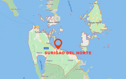 <p>Google map of Surigao del Norte.</p>
