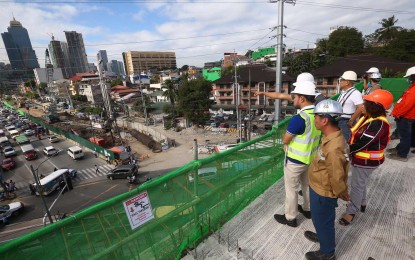 <p><strong>IMPROVING CONNECTIVITY.</strong> Public Works Secretary Mark Villar leads the inspection of the Bonifacio Global City (BGC) to Ortigas Center Road Link Project on Friday (Feb. 7, 2020). Once completed in 2021, the project is expected to decongest traffic from the Epifanio de los Santos Avenue and Circumferential Road 5 and improve accessibility within the central business districts of Metro Manila. <em>(Photo courtesy of DPWH)</em></p>