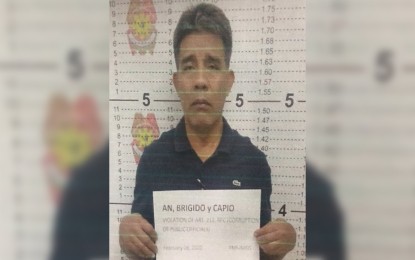 <p><strong>NABBED.</strong> A mugshot of retired police executive master sergeant Brigido Capio-An. Capio-An, who allegedly runs a video karera at his house, was arrested for allegedly bribing a team leader of the Integrity Monitoring and Enforcement Group in Camp Crame on Thursday. He is now is facing charges for violation of Article 212 of the Revised Penal Code or Corruption of Public Officials. (Feb. 6, 2020). <em>(Photo courtesy of IMEG)</em></p>