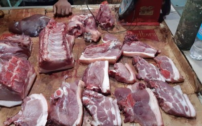 <p><strong>ASF-FREE.</strong> Pork products sold in a market in Antique. The province, which remains African swine fever-free is eyeing to ban the entry of Mindanao swine, pork, pork products, and its by-products. <em>(File photo)</em></p>