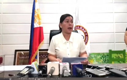 <p><strong>NO WELCOME, SEND-OFF PARTIES.</strong> Davao City Mayor Sara Duterte announces the ban on welcome and send-off groups in all transportation hubs in the city during a press conference on Monday (Feb. 10, 2020). She says the permanent ban is not only because of the 2019 novel coronavirus but for safety and security reasons.<em> (PNA photo by Che Palicte)</em></p>