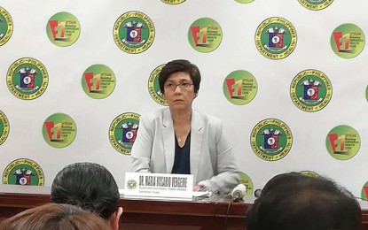 <p><strong>DOWNTREND</strong>. Health Assistant Secretary Maria Rosario Vergeire in a press briefing Monday (Feb. 17, 2020) says there has been a downtrend in the number of persons under investigation (PUIs) for possible coronavirus disease. Vergeire said the downtrend could be attributed to the DOH's strengthened surveillance and management intervention. (<em>PNA photo by Ma. Teresa Montemayor</em>) </p>