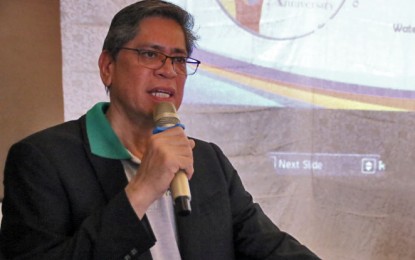 <p><strong>HEALTH INSURANCE. </strong> In a press briefing Thursday (February 20) in Butuan City, Philhealth Regional vice president Eduardo Gonzalez bares that over PHP1.8 billion worth of benefits has been paid to its members in the region as of December 2019. A total of 13 level-1 and 10 level-2 hospitals are accredited with Philhealth in Caraga. <em>(PNA photo by Alexander Lopez)</em></p>