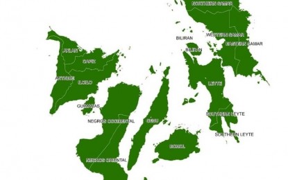 <p><strong>ASF-FREE VISAYAS.</strong> The map of Visayas categorized as a green zone, which means these provinces are free from African swine fever (ASF). With Eastern Visayas still ASF-free and also the total ban of pork products from affected areas, neighboring provinces do not have to impose strict quarantine measures of meat products from Leyte and Samar, Department of Agriculture Eastern Visayas regional regulatory division chief Brenda Pepito said on Thursday (Feb. 27, 2020). <em>(Photo courtesy of Department of Agriculture)</em></p>