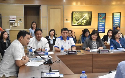 <p><strong>INFRA PROJECT.</strong> Public Works and Highways Secretary Mark Villar presides over the meeting on the design and construction of the Panguil Bay Bridge Project of the department. Present during the meeting were DPWH officials and representatives of the three major Korean construction firms that would undertake the infrastructure project. <em>(Photo courtesy of DPWH)</em></p>