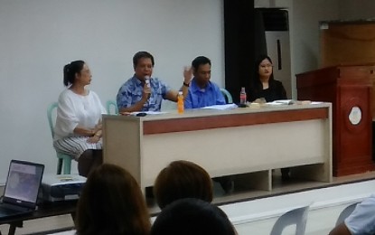 <p><strong>MEETING VS. COVID-19.</strong> Mayor Mario Salvador (2nd from left), together with city health personnel and local executives discuss precautionary measures amid the rising cases of the coronavirus disease 2019 (Covid-19) in the country in a meeting in San Jose City, Nueva Ecija on Wednesday (March 11, 2020). Salvador said the city remains Covid 19-free after a "balikbayan" who had manifested symptoms has been declared negative of the viral illness. <em>(Photo by Marilyn Galang)</em></p>