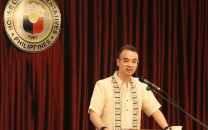 <p><strong>COVID TASK FORCE.</strong> Speaker Alan Peter Cayetano proposes on Monday (March 16, 2020) the creation of a special House committee aimed at harmonizing and streamlining government efforts to combat the coronavirus disease (COVID-19). In a press briefing, Cayetano said the proposed Defeat Covid-19 Committee (DCC) will function as an advisory and coordinating committee. <em>(Photo courtesy of House Press and Public Affairs Bureau)</em></p>