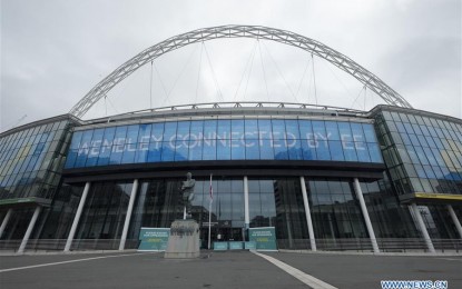 <p><strong>EUROPEAN CHAMPIONSHIP.</strong> Photo taken on March 17, 2020 shows a general view of Wembley Stadium in London, Britain. UEFA confirmed on Tuesday that the European Championship scheduled to take place in June and July this year, will be postponed until 2021 over the concerns of the rapid spreading of Covid-19. <em>(Photo by Ray Tang/Xinhua)</em></p>