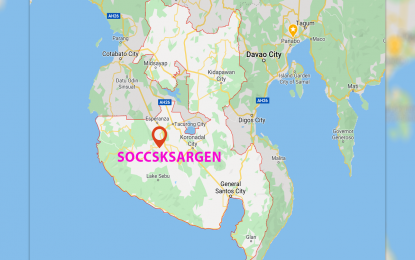 <p>Google map of Region 12, also known as the Soccsksargen Region.</p>